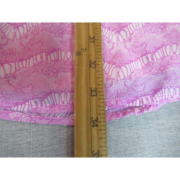 Emma & Michele Dress Womens Size 10 Lilac Geometric Ruffle Neck Preppy Shift NWT - Picture 6 of 10